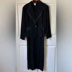 🟠 Jaclyn Hart Vintage Black Sleeveless Dress With Jacket